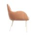 ZUIVER Friuli loungestol - lyserd/beige polyester og beige stl