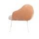 ZUIVER Friuli loungestol - lyserd/beige polyester og beige stl