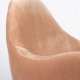 ZUIVER Friuli loungestol - lyserd/beige polyester og beige stl