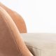 ZUIVER Friuli loungestol - lyserd/beige polyester og beige stl