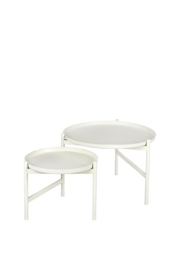 BROSTE COPENHAGEN Turner indskudsborde, rund - off white jern (70)