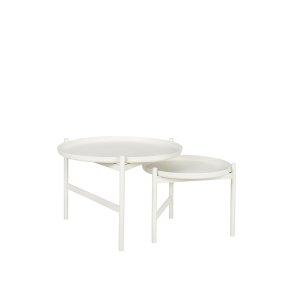BROSTE COPENHAGEN Turner indskudsborde, rund - off white jern (70)