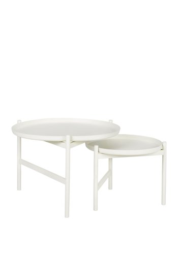 BROSTE COPENHAGEN Turner indskudsborde, rund - off white jern (70)