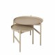 BROSTE COPENHAGEN Turner indskudsborde, rund - beige jern (70)