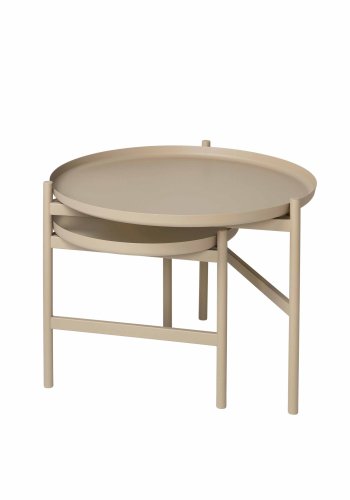 BROSTE COPENHAGEN Turner indskudsborde, rund - beige jern (70)