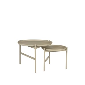 BROSTE COPENHAGEN Turner indskudsborde, rund - beige jern (70)