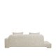 BROSTE COPENHAGEN Bay chaiselong, hjre side - lys beige stof
