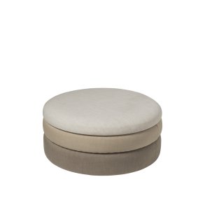 BROSTE COPENHAGEN Pond puf, rund - beige stof (68)