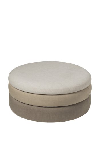 BROSTE COPENHAGEN Pond puf, rund - beige stof (68)