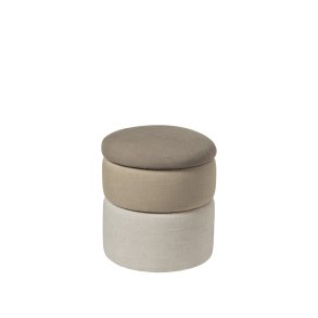 BROSTE COPENHAGEN Pond puf, rund - beige stof (38)