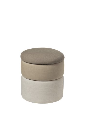 BROSTE COPENHAGEN Pond puf, rund - beige stof (38)