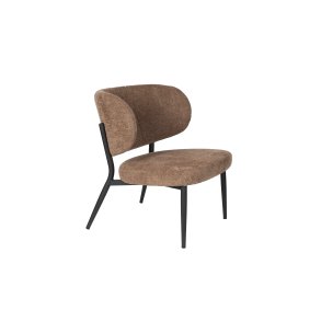 WHITE LABEL LIVING Sanne loungestol - orange gr stof og stl