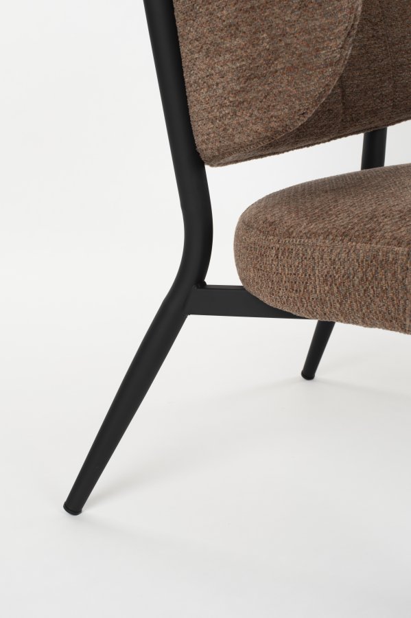 WHITE LABEL LIVING Sanne loungestol - orange gr stof og stl