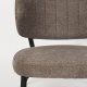 WHITE LABEL LIVING Sanne loungestol - brun stof og stl