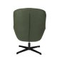 WHITE LABEL LIVING Yuki drejestol, m. armln - grn stof og stl