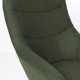 WHITE LABEL LIVING Yuki drejestol, m. armln - grn stof og stl