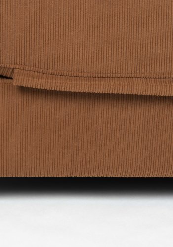 WHITE LABEL LIVING Jopie Loveseat og enkeltseng - brun stof og tr