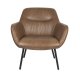 WHITE LABEL LIVING Dude loungestol, m. armln - vintage brun PU og stl