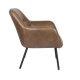 WHITE LABEL LIVING Dude loungestol, m. armln - vintage brun PU og stl