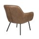 WHITE LABEL LIVING Dude loungestol, m. armln - vintage brun PU og stl