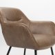 WHITE LABEL LIVING Dude loungestol, m. armln - vintage brun PU og stl
