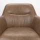 WHITE LABEL LIVING Dude loungestol, m. armln - vintage brun PU og stl