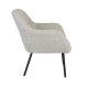 WHITE LABEL LIVING Dude loungestol, m. armln - beige bouclé polyester og stl