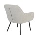 WHITE LABEL LIVING Dude loungestol, m. armln - beige bouclé polyester og stl