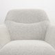WHITE LABEL LIVING Dude loungestol, m. armln - beige bouclé polyester og stl
