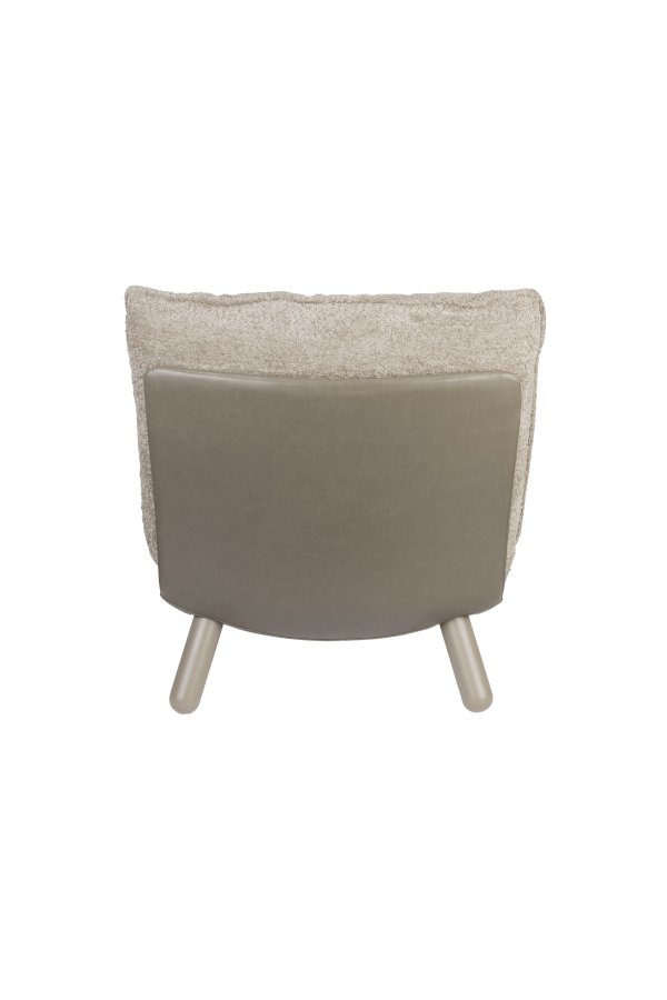 ZUIVER Lazy Sack loungestol - beige/gr polyester/bgetr