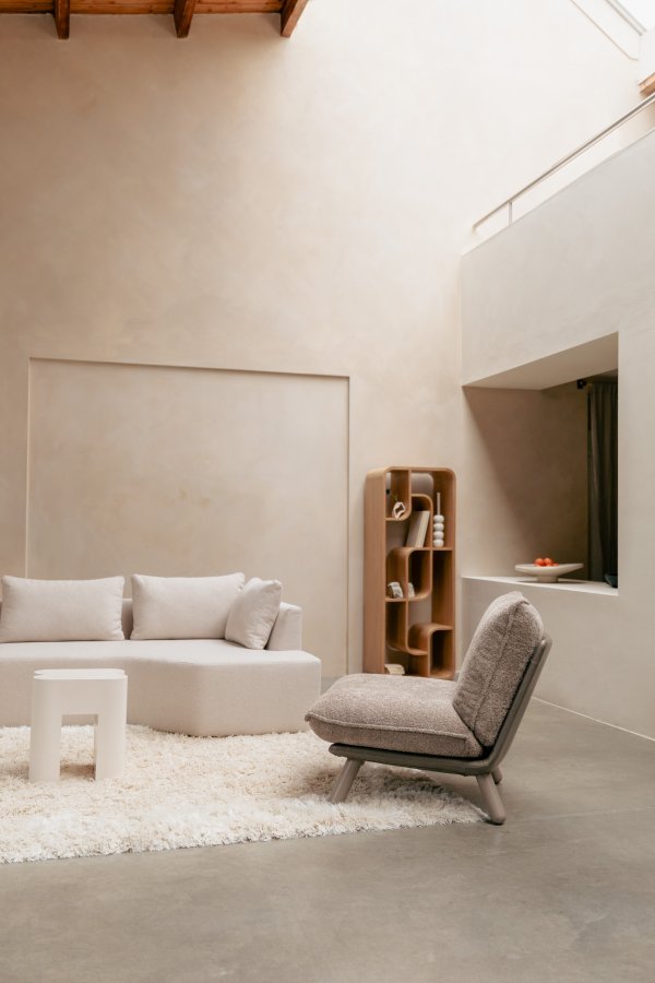 ZUIVER Lazy Sack loungestol - beige/gr polyester/bgetr