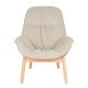 WHITE LABEL LIVING Duke loungestol, m. armln - beige polyester, lysebrun polypropylenplast, bg