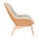 WHITE LABEL LIVING Duke loungestol, m. armln - beige polyester, lysebrun polypropylenplast, bg
