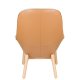 WHITE LABEL LIVING Duke loungestol, m. armln - beige polyester, lysebrun polypropylenplast, bg