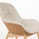 WHITE LABEL LIVING Duke loungestol, m. armln - beige polyester, lysebrun polypropylenplast, bg