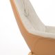 WHITE LABEL LIVING Duke loungestol, m. armln - beige polyester, lysebrun polypropylenplast, bg