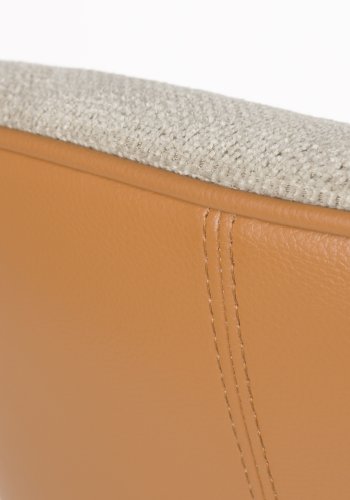 WHITE LABEL LIVING Duke loungestol, m. armln - beige polyester, lysebrun polypropylenplast, bg