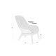 WHITE LABEL LIVING Duke loungestol, m. armln - beige polyester, lysebrun polypropylenplast, bg