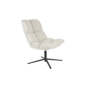 WHITE LABEL LIVING Bros loungestol - lysegr polyester og metal