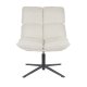WHITE LABEL LIVING Bros loungestol - lysegr polyester og metal