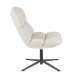 WHITE LABEL LIVING Bros loungestol - lysegr polyester og metal
