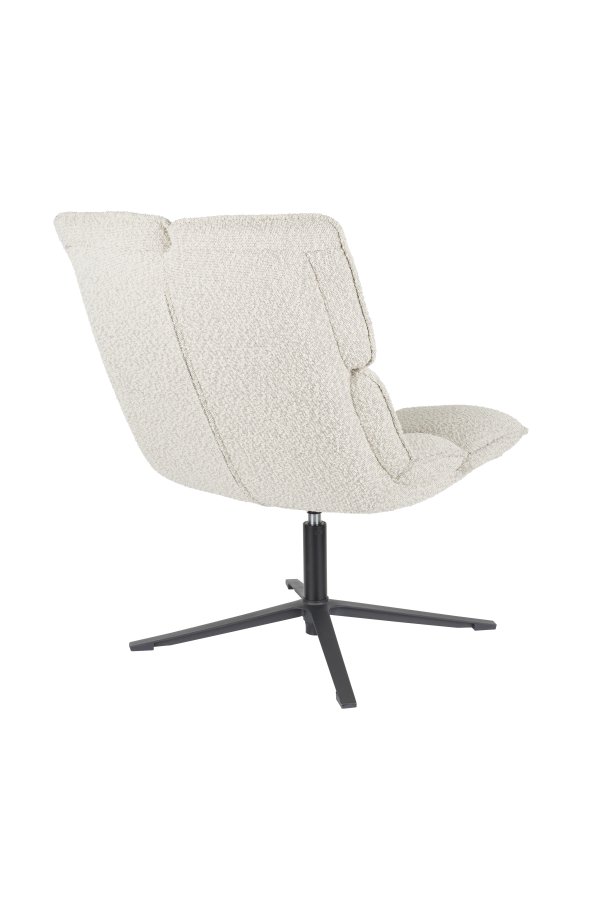 WHITE LABEL LIVING Bros loungestol - lysegr polyester og metal