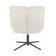 WHITE LABEL LIVING Bros loungestol - lysegr polyester og metal