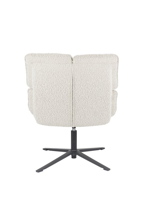 WHITE LABEL LIVING Bros loungestol - lysegr polyester og metal