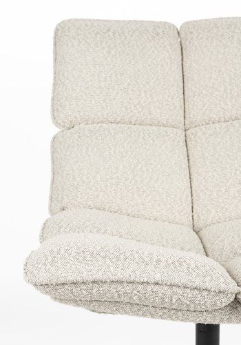 WHITE LABEL LIVING Bros loungestol - lysegr polyester og metal