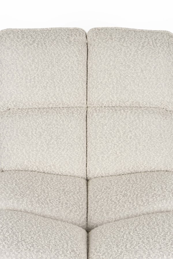 WHITE LABEL LIVING Bros loungestol - lysegr polyester og metal