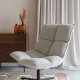 WHITE LABEL LIVING Bros loungestol - lysegr polyester og metal