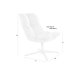 WHITE LABEL LIVING Bros loungestol - lysegr polyester og metal