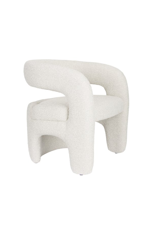 WHITE LABEL LIVING Nova loungestol, m. armln - hvid polyester