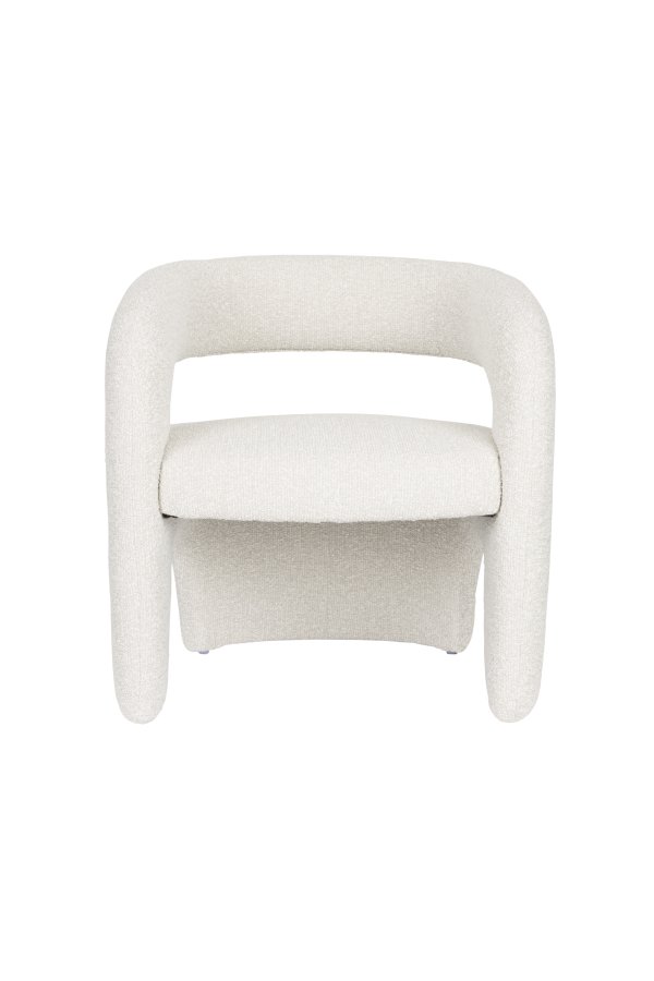 WHITE LABEL LIVING Nova loungestol, m. armln - hvid polyester